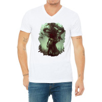 Zombie In Graveyard - Day Of The Dead Sugar Skull Calavera Catrina - P V-neck Tee | Artistshot