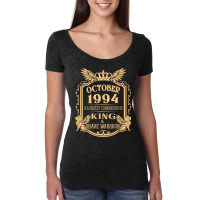 King Born In October 1994 Is A Combination King Birthday Gif Women's Triblend Scoop T-shirt | Artistshot