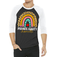 Private Equity Associate Leopard Rainbow Finance Back Work 3/4 Sleeve Shirt | Artistshot