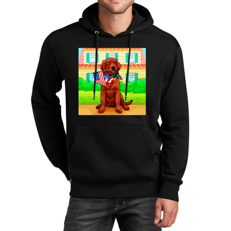 Puppy A M E R I C A N Unisex Hoodie by althubich | Artistshot