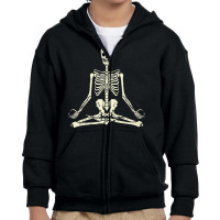 Meditating Skeleton Lotus Yoga Zen Balance Halloween Costume Tank Top Youth Zipper Hoodie | Artistshot