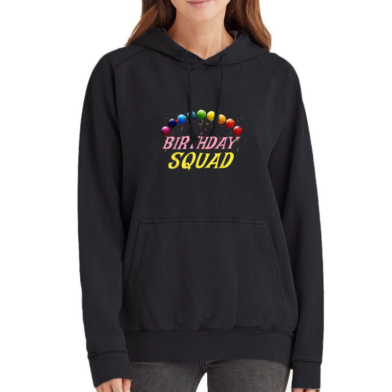 Birthday Squad Matching Family Group Birthday Party Vintage Hoodie | Artistshot