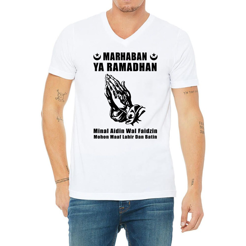 Marhaban Ya Ramadhan V-neck Tee | Artistshot