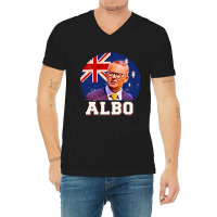 Australian Labor Party  Albo  Australian Flag Retro 2022 V-neck Tee | Artistshot