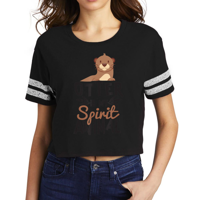 Otter Is My Spirit Animal Cute For Animal Lover Scorecard Crop Tee by cm-arts | Artistshot