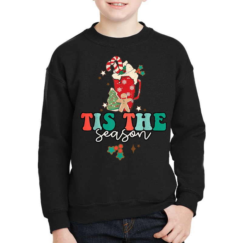 Tis The Season Christmas Vibes And Hot Cocoa Family Pajamas Youth Sweatshirt by Fashonus | Artistshot