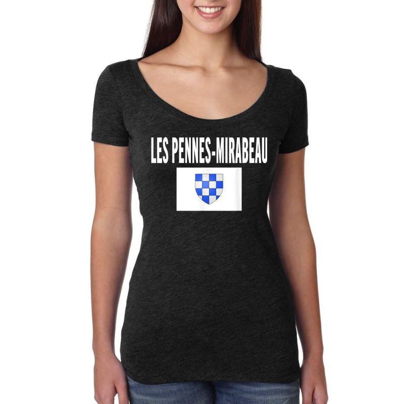 Les Pennes Mirabeau Flag National France Pride Gift Women's Triblend Scoop T-shirt by Clinical | Artistshot