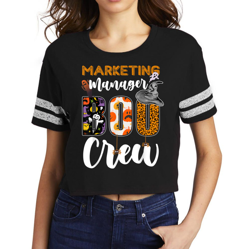 Marketing Manager Boo Crew Halloween Matching Marketer Scorecard Crop Tee by August | Artistshot