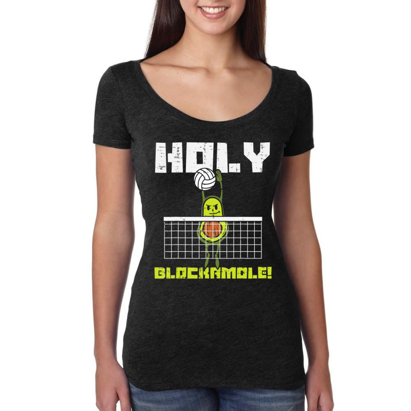 Holy Blockamole Avocado Volleyball Player Blocker Men Women Women's Triblend Scoop T-shirt by cm-arts | Artistshot