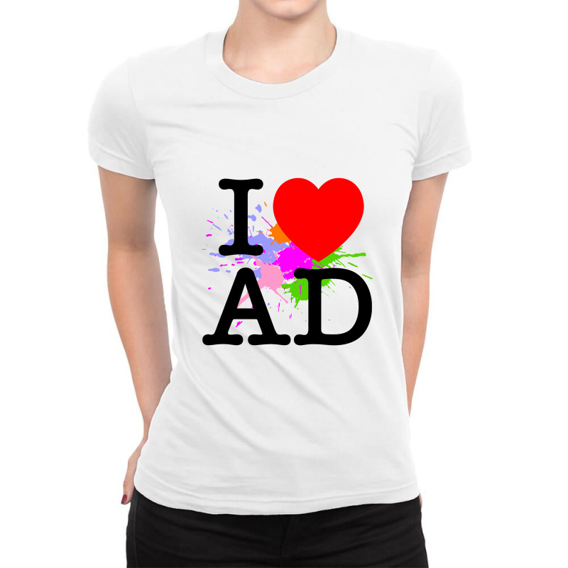 I Heart Ad (andorra) Ladies Fitted T-shirt | Artistshot