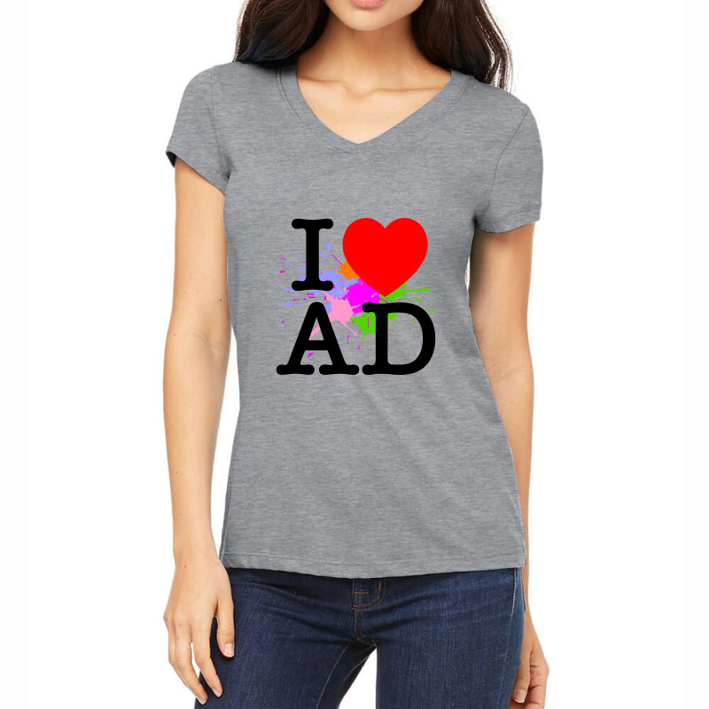 I Heart Ad (andorra) Women's V-neck T-shirt | Artistshot