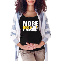 More Boos Please Funny Halloween Drinking Ghost Drunk Maternity Scoop Neck T-shirt | Artistshot