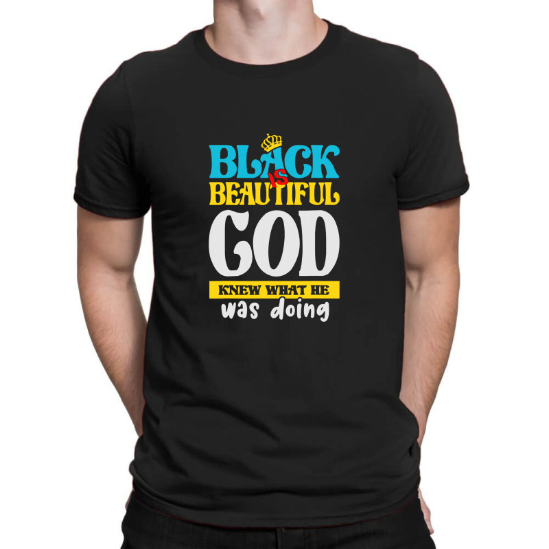 Black Is Beautiful Black History Month Gift Blue T-shirt | Artistshot