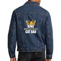 American Ringtail Cat Dad 1 Men Denim Jacket | Artistshot