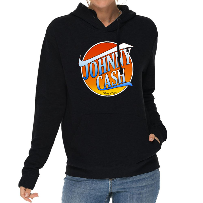 Johnny Ring Of Fire Cash Lightweight Hoodie | Artistshot