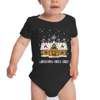 Christmas Vibes Only Shirt Funny Santa Christmas Tshirt Boy Girl Holid Baby Bodysuit | Artistshot