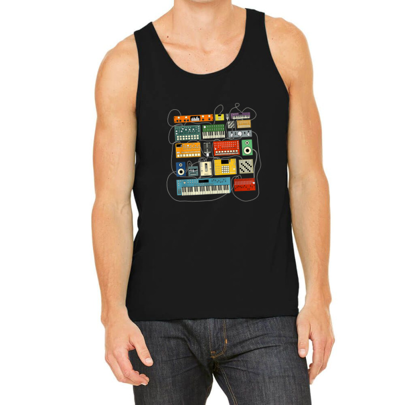 Synthesizer And Drum Machine For Electronic Musician Tank Top | Artistshot