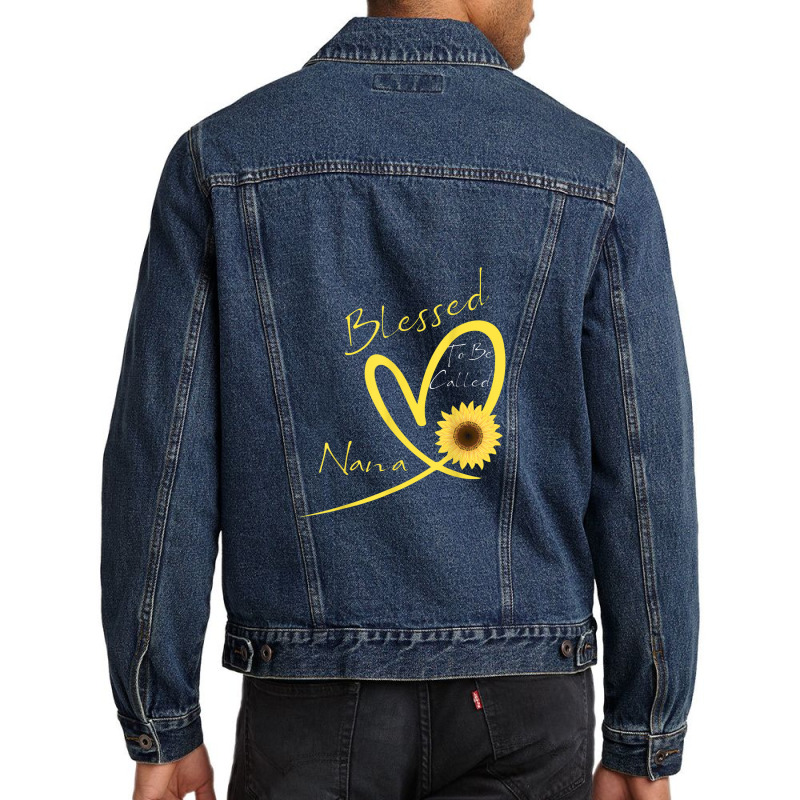 Blessed To Be Called Nana Sunflower Heart Men Denim Jacket | Artistshot