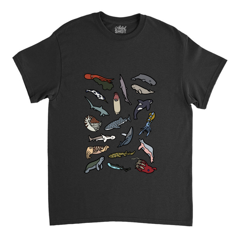 Mega Aquatic Animals Collection Mega Collection #2 For Fan Classic T-shirt by RachelleWolf | Artistshot