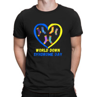 Blue Yellow Heart 21 World Down Syndrome Awareness Day 2022 T-shirt | Artistshot