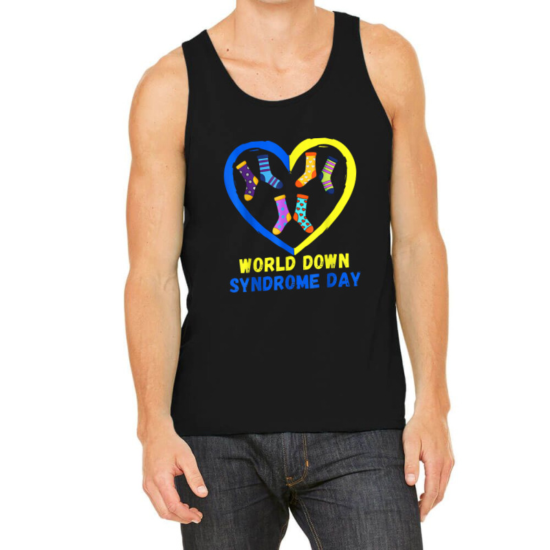 Blue Yellow Heart 21 World Down Syndrome Awareness Day 2022 Tank Top | Artistshot