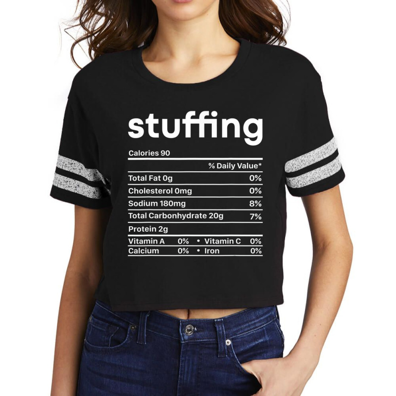 Stuffing Nutrition Facts Thanksgiving Christmas Food Scorecard Crop Tee by cm-arts | Artistshot