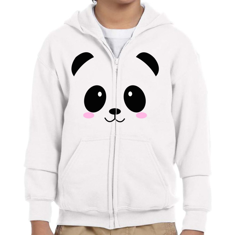 Panda Cute Youth Zipper Hoodie | Artistshot