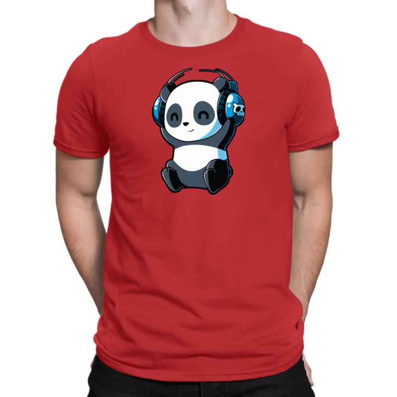 Panda Playlist T-shirt | Artistshot