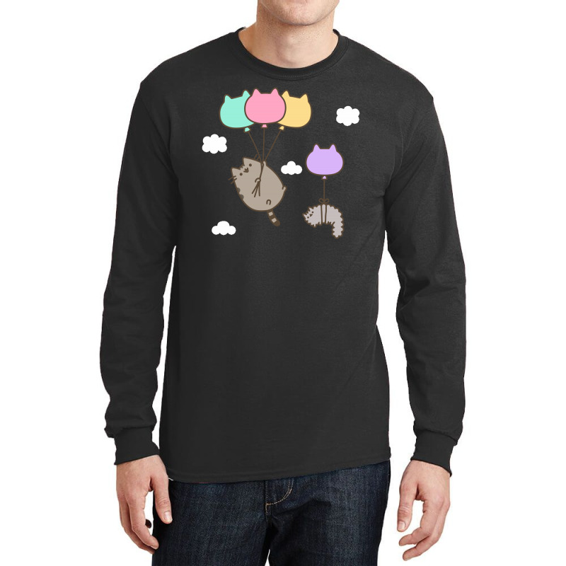 Raninbow Cat Ballon Long Sleeve Shirts | Artistshot