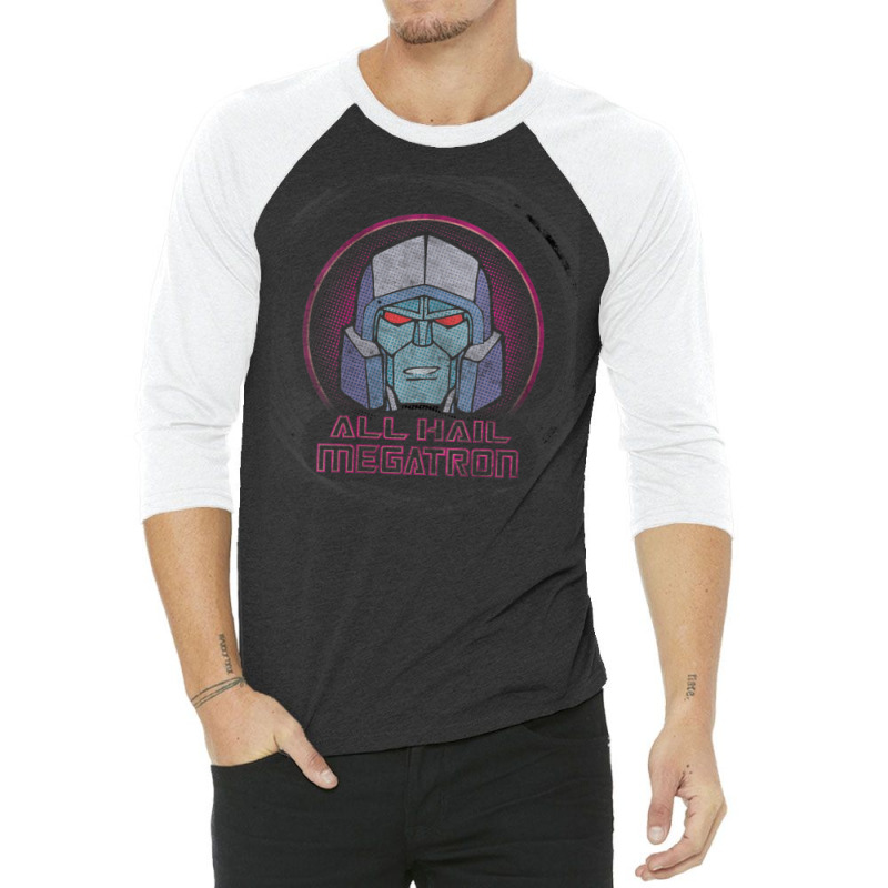 Us Transformers Megatron Badge All Hail 01 Black V-neck 3/4 Sleeve Shirt by PhamThinh | Artistshot