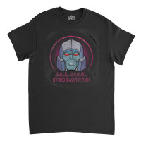 Us Transformers Megatron Badge All Hail 01 Black V-neck Classic T-shirt | Artistshot