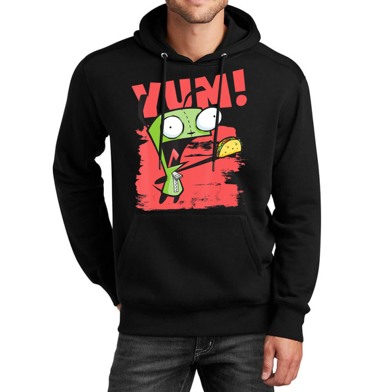 Invader Zim Gir Screaming Yum! Taco Portrait Unisex Hoodie by cm-arts | Artistshot