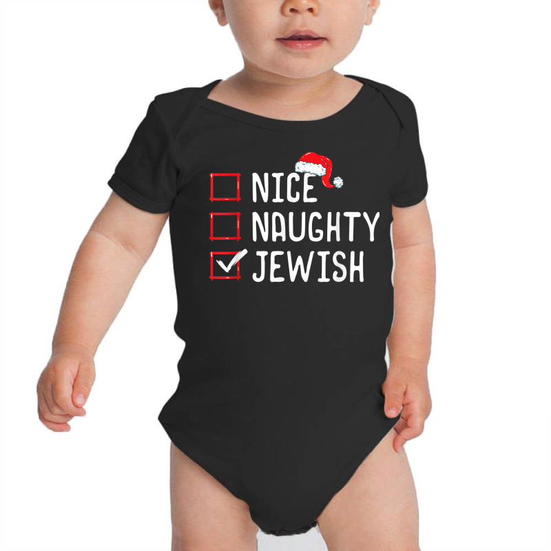 Nice Naughty Jewish Christmas List Baby Bodysuit | Artistshot