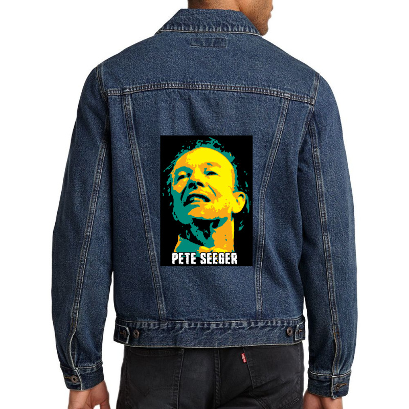 Pete Seeger An American Folk Singer And Social Activist V2 Sticker Men Denim Jacket | Artistshot