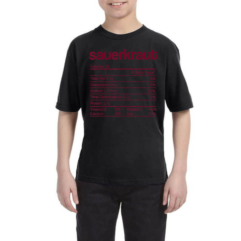 Sauerkraut Nutrition Fact Thanksgiving Christmas Youth Tee by cm-arts | Artistshot