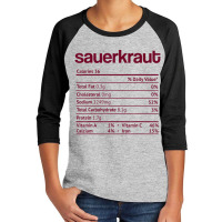 Sauerkraut Nutrition Fact Thanksgiving Christmas Youth 3/4 Sleeve | Artistshot