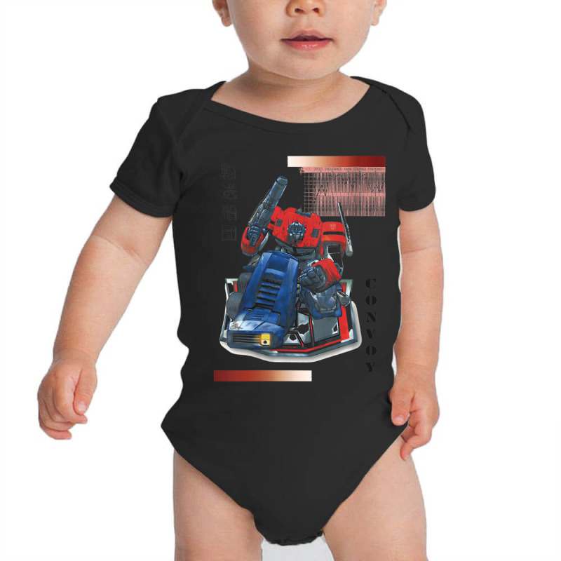 Us Transformers Optimus Prime Japan Kanji Convoy 01 White V-neck Baby Bodysuit by PhamThinh | Artistshot