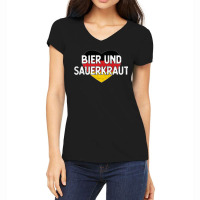 Bier Und Sauerkraut Oktoberfest Long Sleeve T Women's V-neck T-shirt | Artistshot