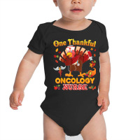 One Thankful Oncology Nurse Dabbing Turkey Thanksgiving Baby Bodysuit | Artistshot