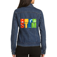 Stem Teacher Science Technology Engineering Math Ladies Denim Jacket | Artistshot