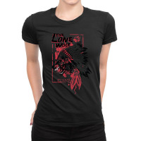 Lonely Wolf Indian Shirt Premium Ladies Fitted T-shirt | Artistshot