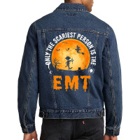 Halloween Emt For Men & Women Emergency Medical Technician Men Denim Jacket | Artistshot