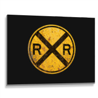 Railroad Crossing Sign 1935 Train Warning Symbol Metal Print Horizontal | Artistshot