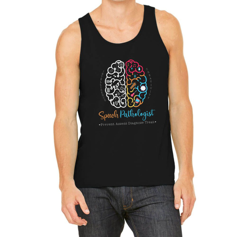 Brain Of A Speech Pathologist Speech Language Therapy Tank Top | Artistshot