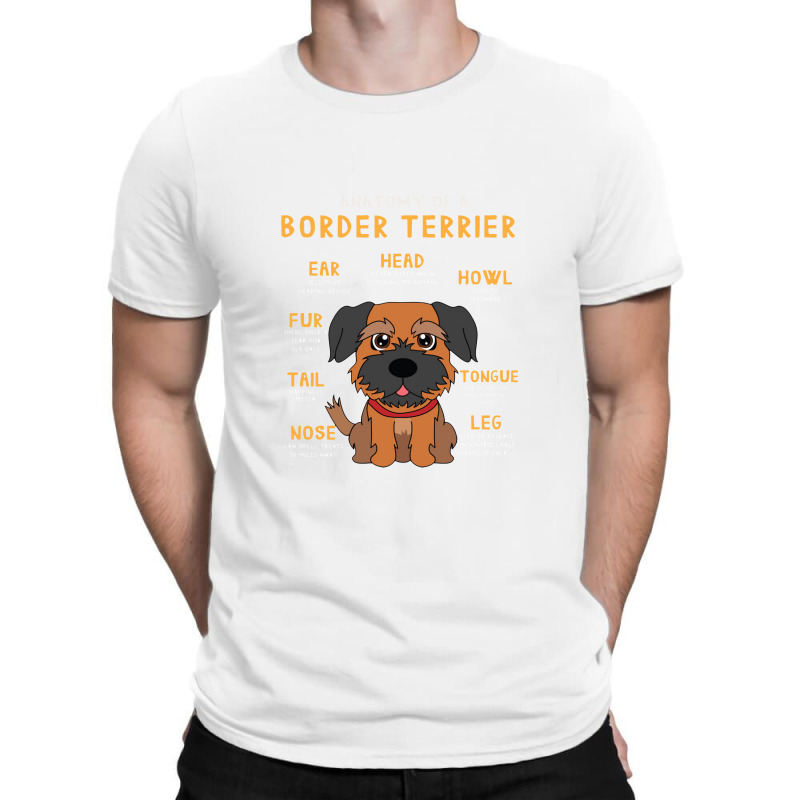 Border Terrier Anatomy Funny Dog Mom Dad Cute Gift T-shirt | Artistshot