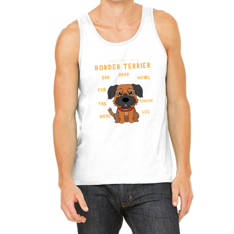 Border Terrier Anatomy Funny Dog Mom Dad Cute Gift Tank Top | Artistshot