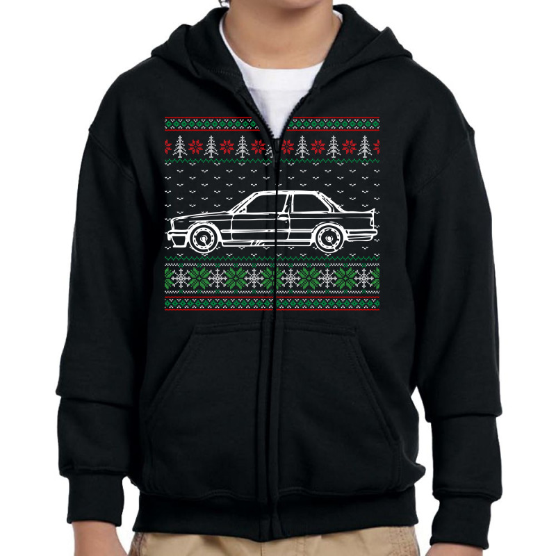 E30 Ugly Christmas Sweater Youth Zipper Hoodie | Artistshot