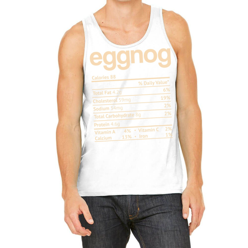 Eggnog Nutrition Facts Funny Thanksgiving Christmas Tank Top by Chrisloweening | Artistshot