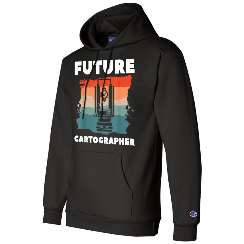 Retro Future Cartographer Map Making Cartography Champion Hoodie | Artistshot