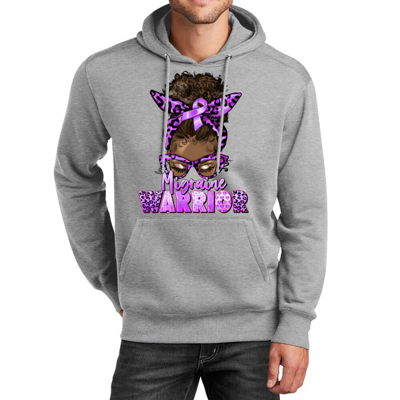 Migraine Warrior Afro Messy Bun Unisex Hoodie | Artistshot